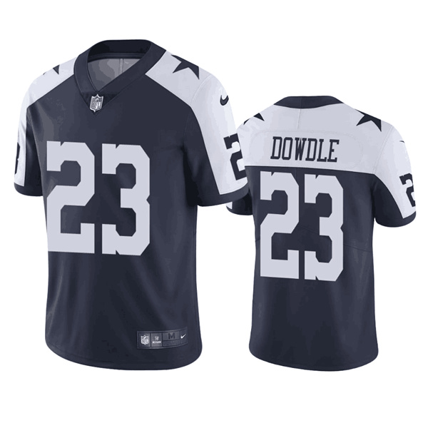 Men's Dallas Cowboys #23 Rico Dowdle Navy/White Vapor Untouchable Limited Stitched Football Game Jersey - Click Image to Close